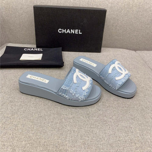 High Quality Luxury Chanel Summer New Platform Slippers