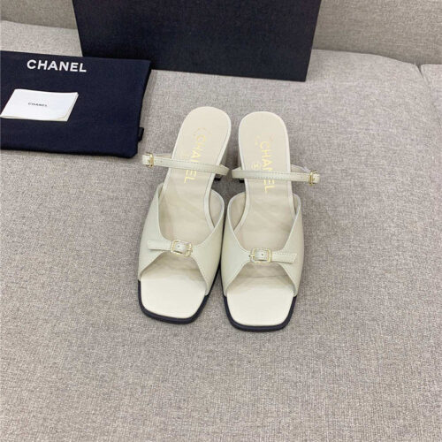 High Quality Luxury Chanel Summer New High Heel Slippers alternate view
