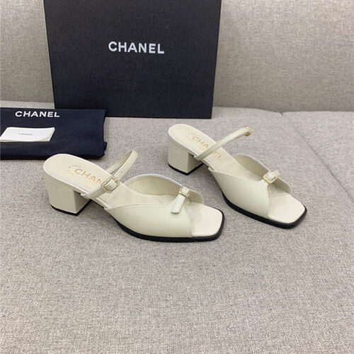 High Quality Luxury Chanel Summer New High Heel Slippers