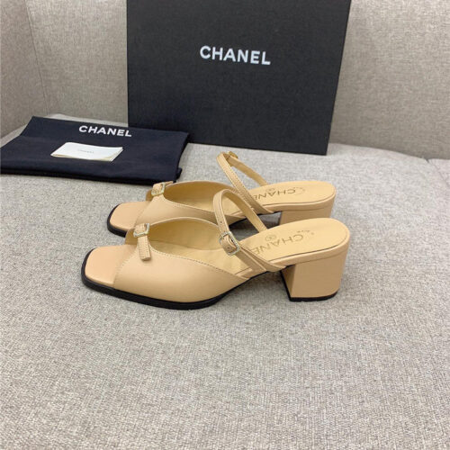 High Quality Luxury Chanel Summer New High Heel Slippers – Style 72678 product detail