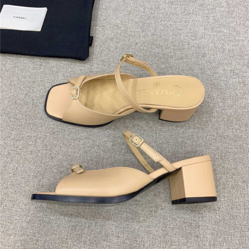 High Quality Luxury Chanel Summer New High Heel Slippers – Style 72678 product detail