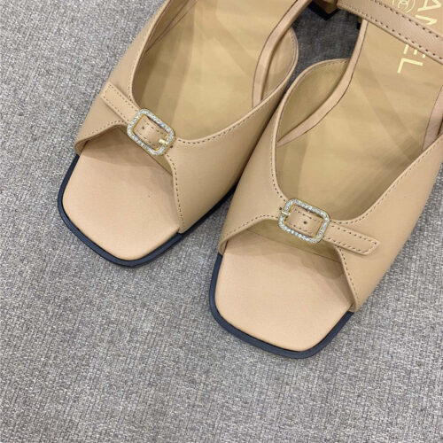 High Quality Luxury Chanel Summer New High Heel Slippers – Style 72678 product detail