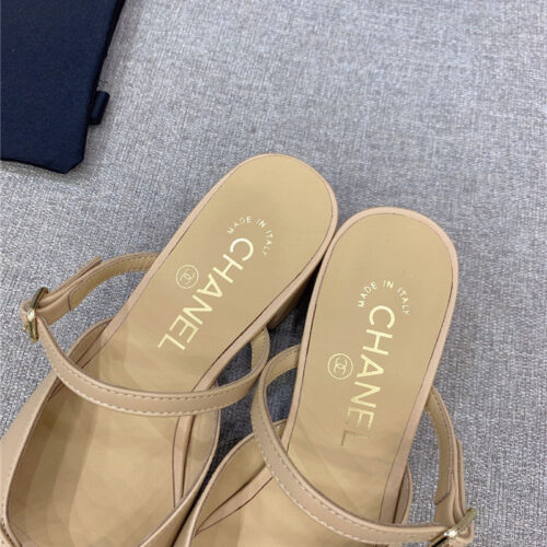 High Quality Luxury Chanel Summer New High Heel Slippers – Style 72678 product detail