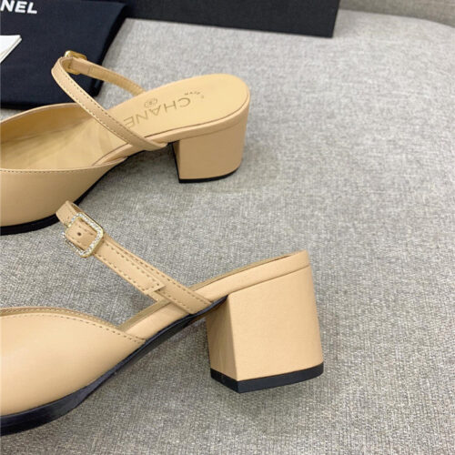 High Quality Luxury Chanel Summer New High Heel Slippers – Style 72678 product detail