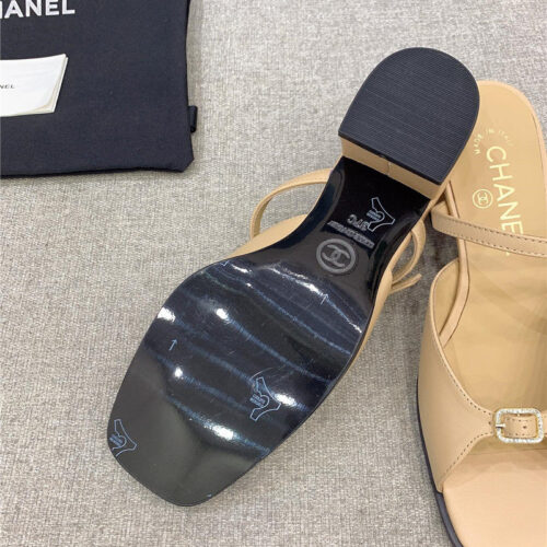 High Quality Luxury Chanel Summer New High Heel Slippers – Style 72678 product detail