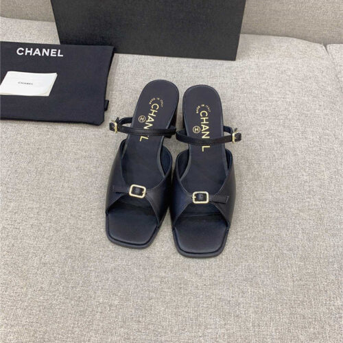 High Quality Luxury Chanel Summer New High Heel Slippers – Style 67590 alternate view