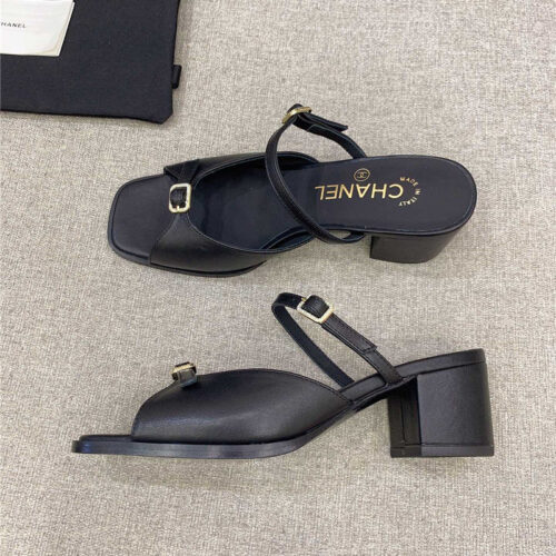 High Quality Luxury Chanel Summer New High Heel Slippers – Style 67590 product detail