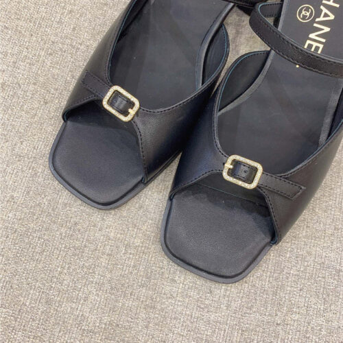 High Quality Luxury Chanel Summer New High Heel Slippers – Style 67590 product detail