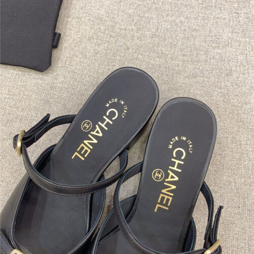 High Quality Luxury Chanel Summer New High Heel Slippers – Style 67590 product detail