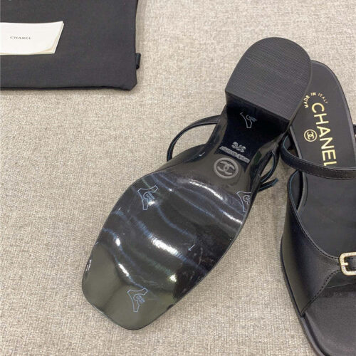 High Quality Luxury Chanel Summer New High Heel Slippers – Style 67590 product detail