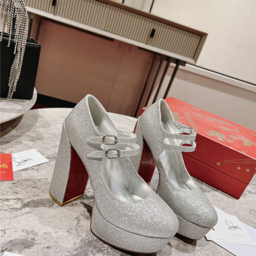 High Quality Luxury Christian Louboutin Big Water Platform Mary Jane Sandals