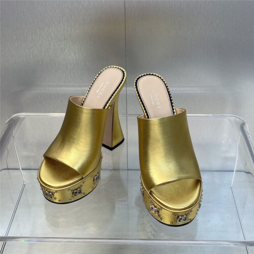 High Quality Luxury Gucci High Heel Round Toe Candy Color Womens Shoes – Style 87891 product detail