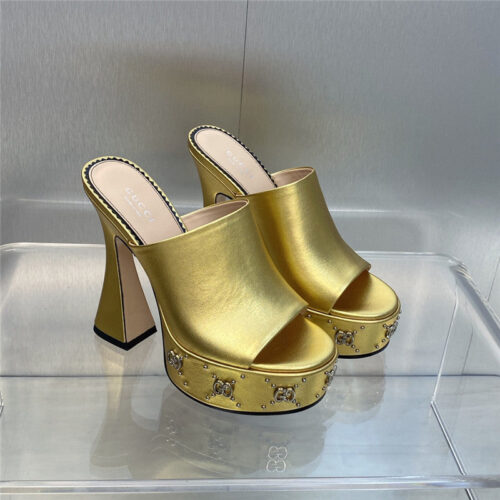 High Quality Luxury Gucci High Heel Round Toe Candy Color Womens Shoes – Style 87891