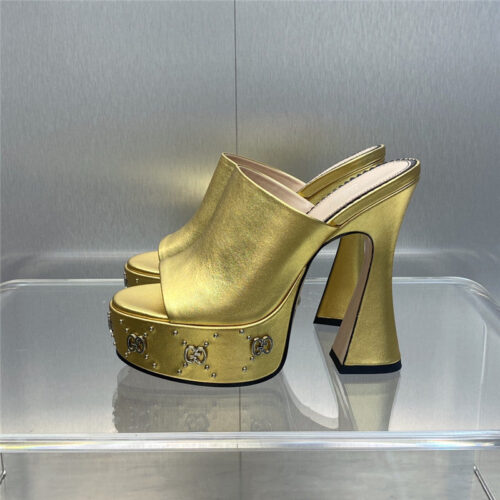High Quality Luxury Gucci High Heel Round Toe Candy Color Womens Shoes – Style 87891 product detail