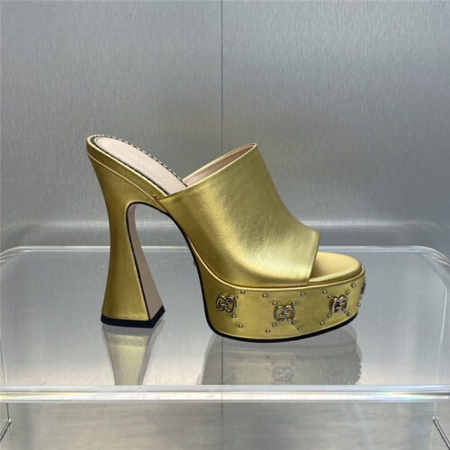 High Quality Luxury Gucci High Heel Round Toe Candy Color Womens Shoes – Style 87891 product detail