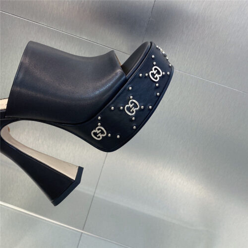 High Quality Luxury Gucci High Heel Round Toe Candy Color Womens Shoes – Style 53427 product detail