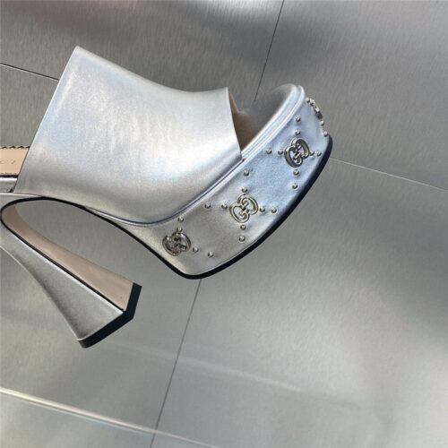 High Quality Luxury Gucci High Heel Round Toe Candy Color Womens Shoes product detail