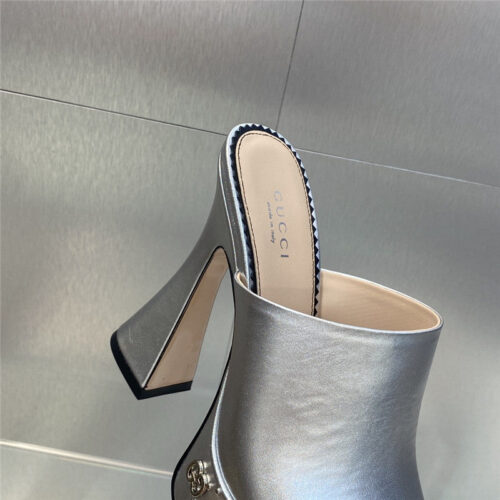 High Quality Luxury Gucci High Heel Round Toe Candy Color Womens Shoes product detail