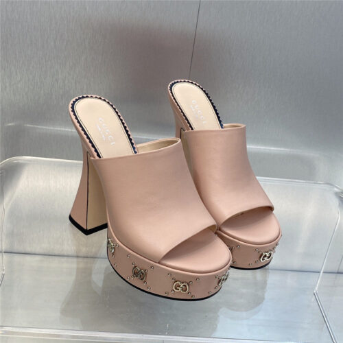 High Quality Luxury Gucci High Heel Round Toe Candy Color Womens Shoes – Style 51731