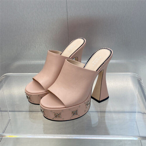 High Quality Luxury Gucci High Heel Round Toe Candy Color Womens Shoes – Style 51731 alternate view