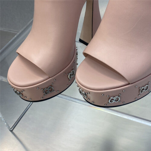High Quality Luxury Gucci High Heel Round Toe Candy Color Womens Shoes – Style 51731 product detail