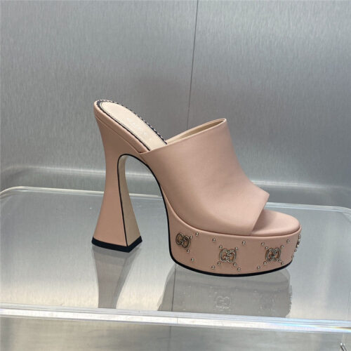 High Quality Luxury Gucci High Heel Round Toe Candy Color Womens Shoes – Style 51731 product detail
