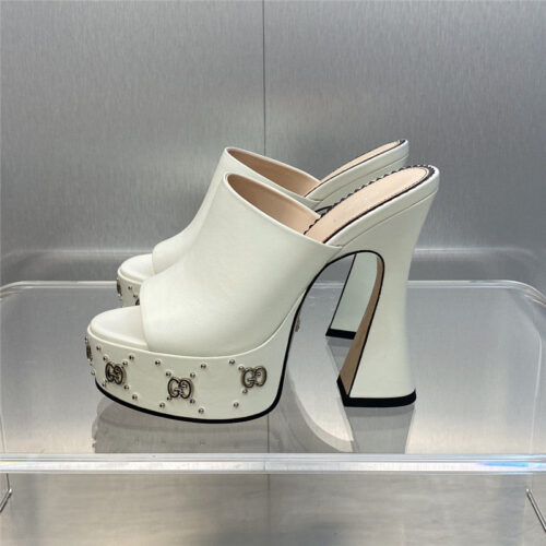 High Quality Luxury Gucci High Heel Round Toe Candy Color Womens Shoes – Style 84499 product detail