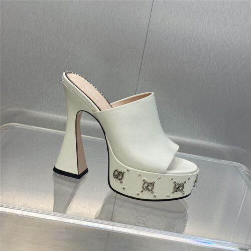 High Quality Luxury Gucci High Heel Round Toe Candy Color Womens Shoes – Style 84499 product detail