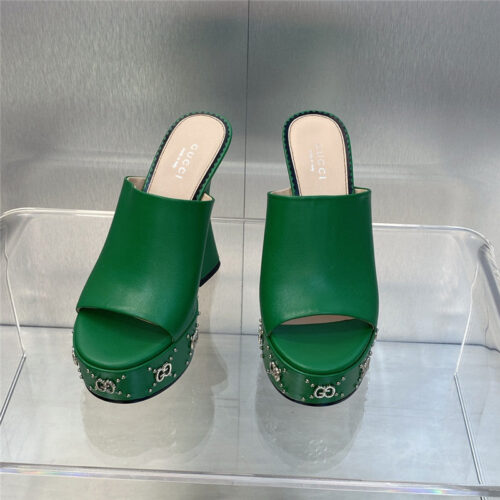 High Quality Luxury Gucci High Heel Round Toe Candy Color Womens Shoes – Style 50035 product detail