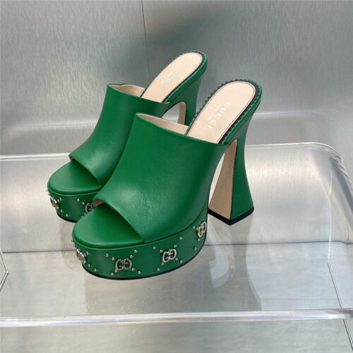 High Quality Luxury Gucci High Heel Round Toe Candy Color Womens Shoes – Style 50035 alternate view