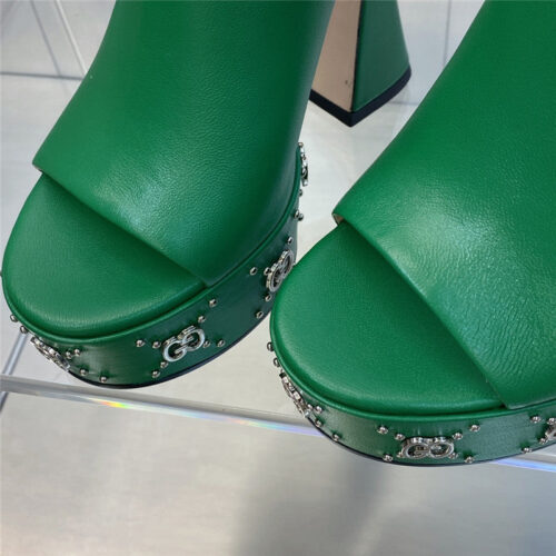 High Quality Luxury Gucci High Heel Round Toe Candy Color Womens Shoes – Style 50035 product detail