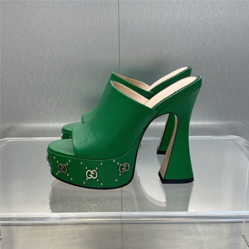 High Quality Luxury Gucci High Heel Round Toe Candy Color Womens Shoes – Style 50035 product detail