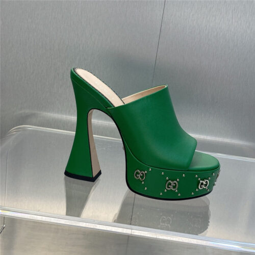 High Quality Luxury Gucci High Heel Round Toe Candy Color Womens Shoes – Style 50035 product detail