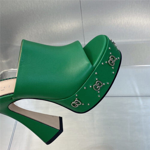 High Quality Luxury Gucci High Heel Round Toe Candy Color Womens Shoes – Style 50035 product detail