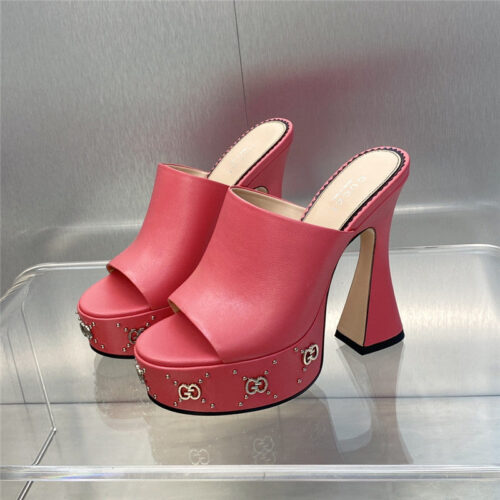High Quality Luxury Gucci High Heel Round Toe Candy Color Womens Shoes – Style 82803 alternate view