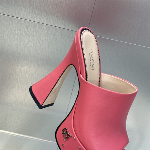 High Quality Luxury Gucci High Heel Round Toe Candy Color Womens Shoes – Style 82803 product detail