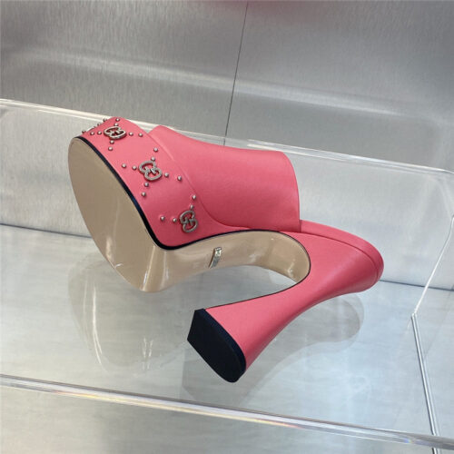 High Quality Luxury Gucci High Heel Round Toe Candy Color Womens Shoes – Style 82803 product detail