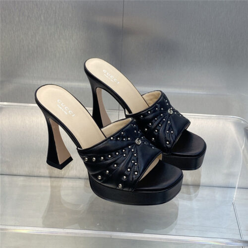 High Quality Luxury Gucci High Heel Round Toe Candy Color Womens Shoes – Style 46643