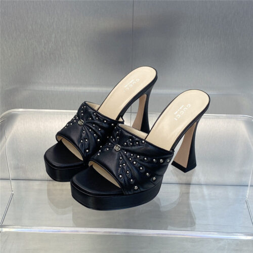 High Quality Luxury Gucci High Heel Round Toe Candy Color Womens Shoes – Style 46643 alternate view