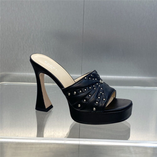 High Quality Luxury Gucci High Heel Round Toe Candy Color Womens Shoes – Style 46643 product detail