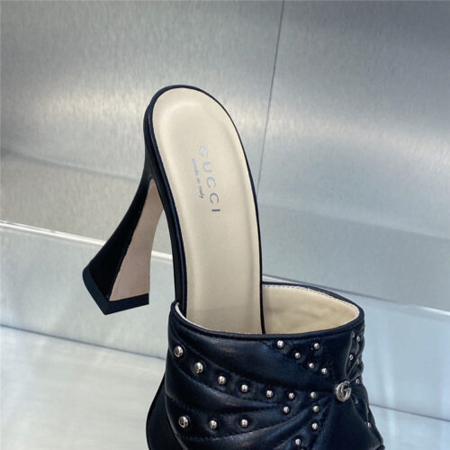 High Quality Luxury Gucci High Heel Round Toe Candy Color Womens Shoes – Style 46643 product detail