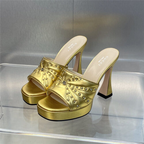High Quality Luxury Gucci High Heel Round Toe Candy Color Womens Shoes – Style 44947 alternate view