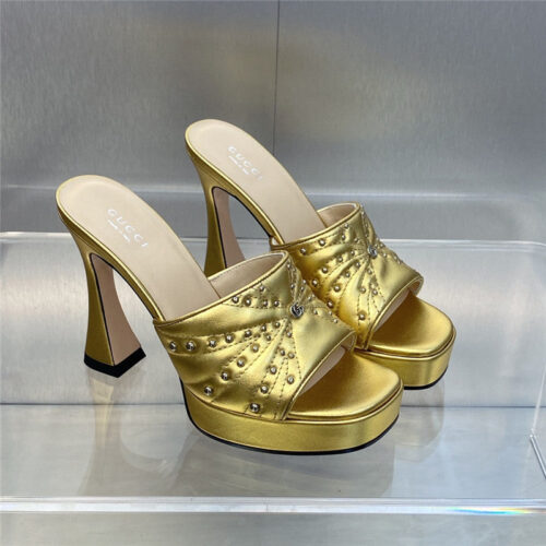 High Quality Luxury Gucci High Heel Round Toe Candy Color Womens Shoes – Style 44947