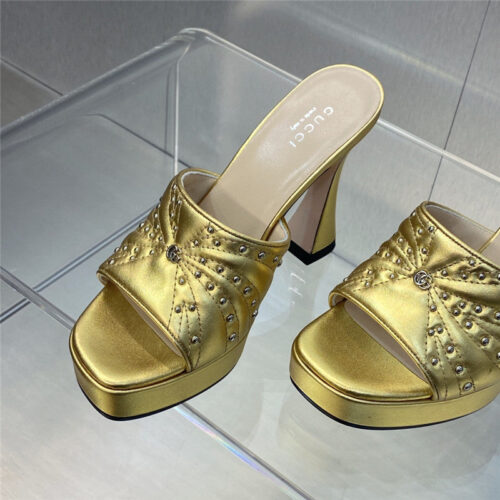 High Quality Luxury Gucci High Heel Round Toe Candy Color Womens Shoes – Style 44947 product detail