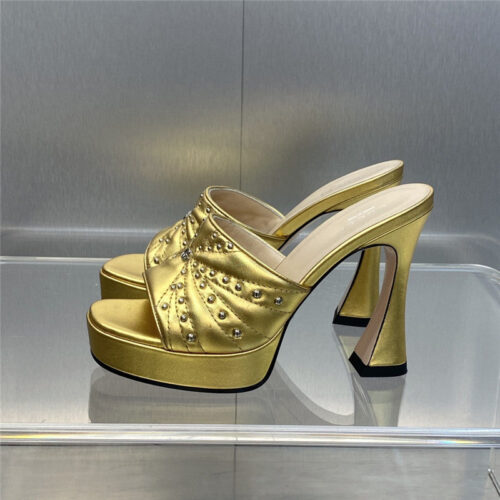 High Quality Luxury Gucci High Heel Round Toe Candy Color Womens Shoes – Style 44947 product detail
