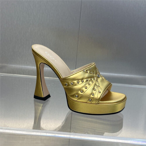 High Quality Luxury Gucci High Heel Round Toe Candy Color Womens Shoes – Style 44947 product detail