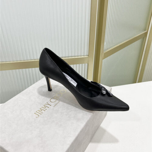 High Quality Luxury Jimmy Choo New Logo Print Webbing Square Toe Flat Shoes – Style 96247 product detail