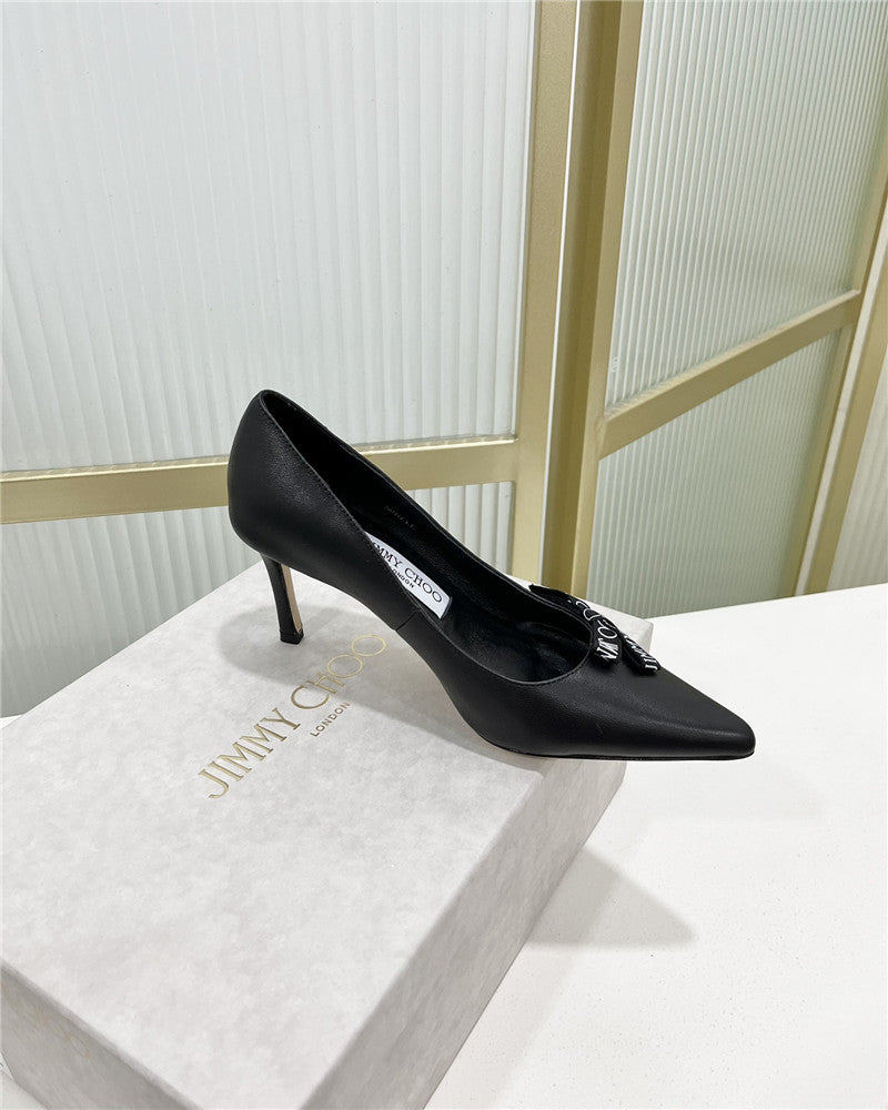 High Quality Luxury Jimmy Choo New Logo Print Webbing Square Toe Flat Shoes – Style 96247 product detail