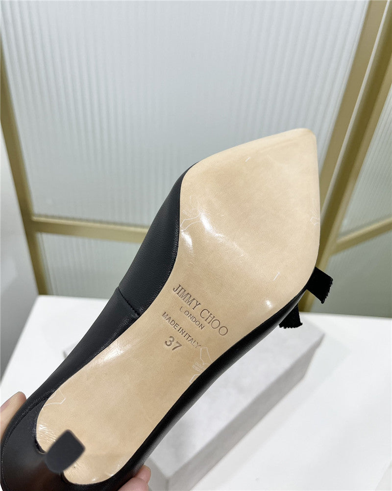 High Quality Luxury Jimmy Choo New Logo Print Webbing Square Toe Flat Shoes – Style 96247 product detail