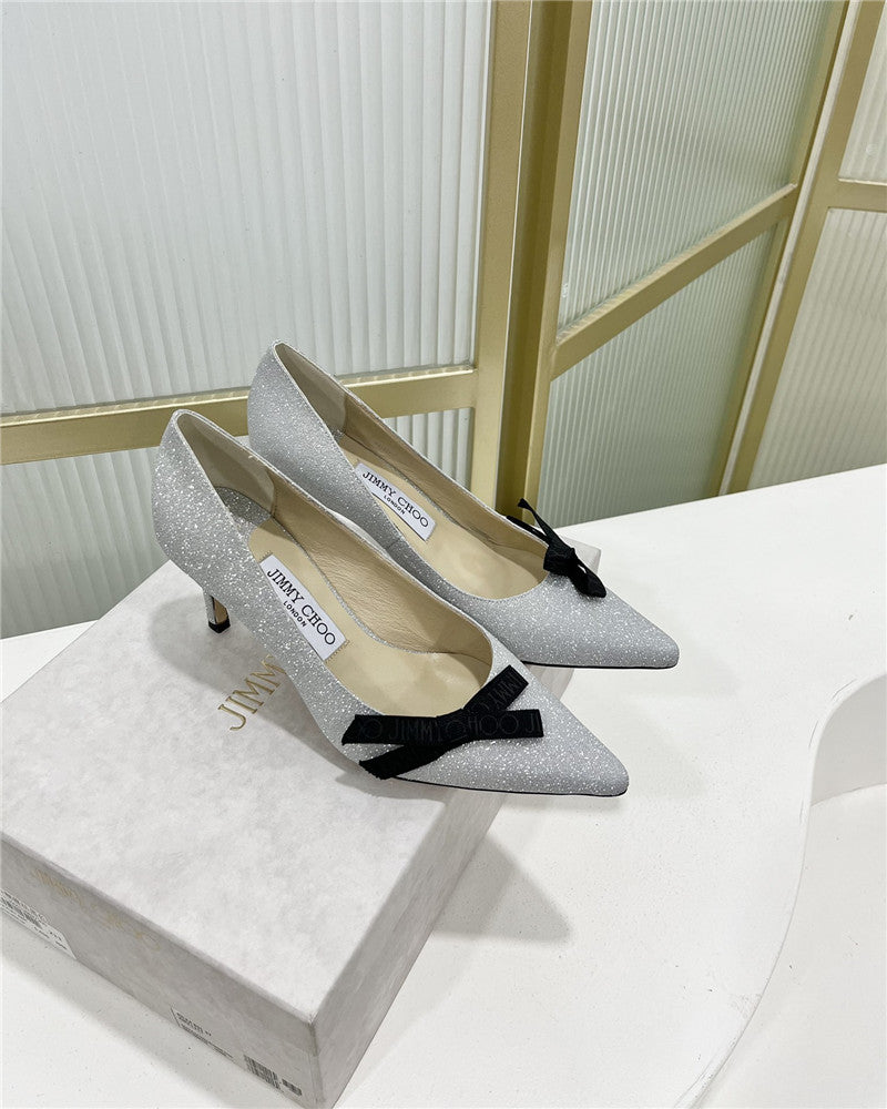 High Quality Luxury Jimmy Choo New Logo Print Webbing Square Toe Flat Shoes – Style 91159 product detail